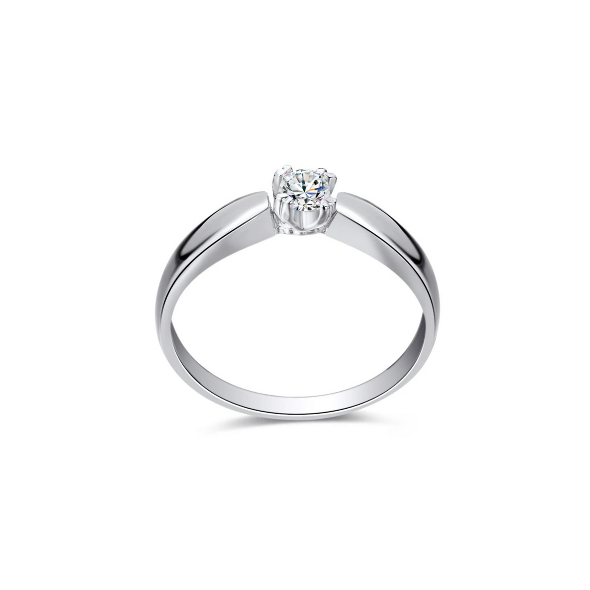 Złoty pierścionek zaręczynowy z diamentem 0,15 ct