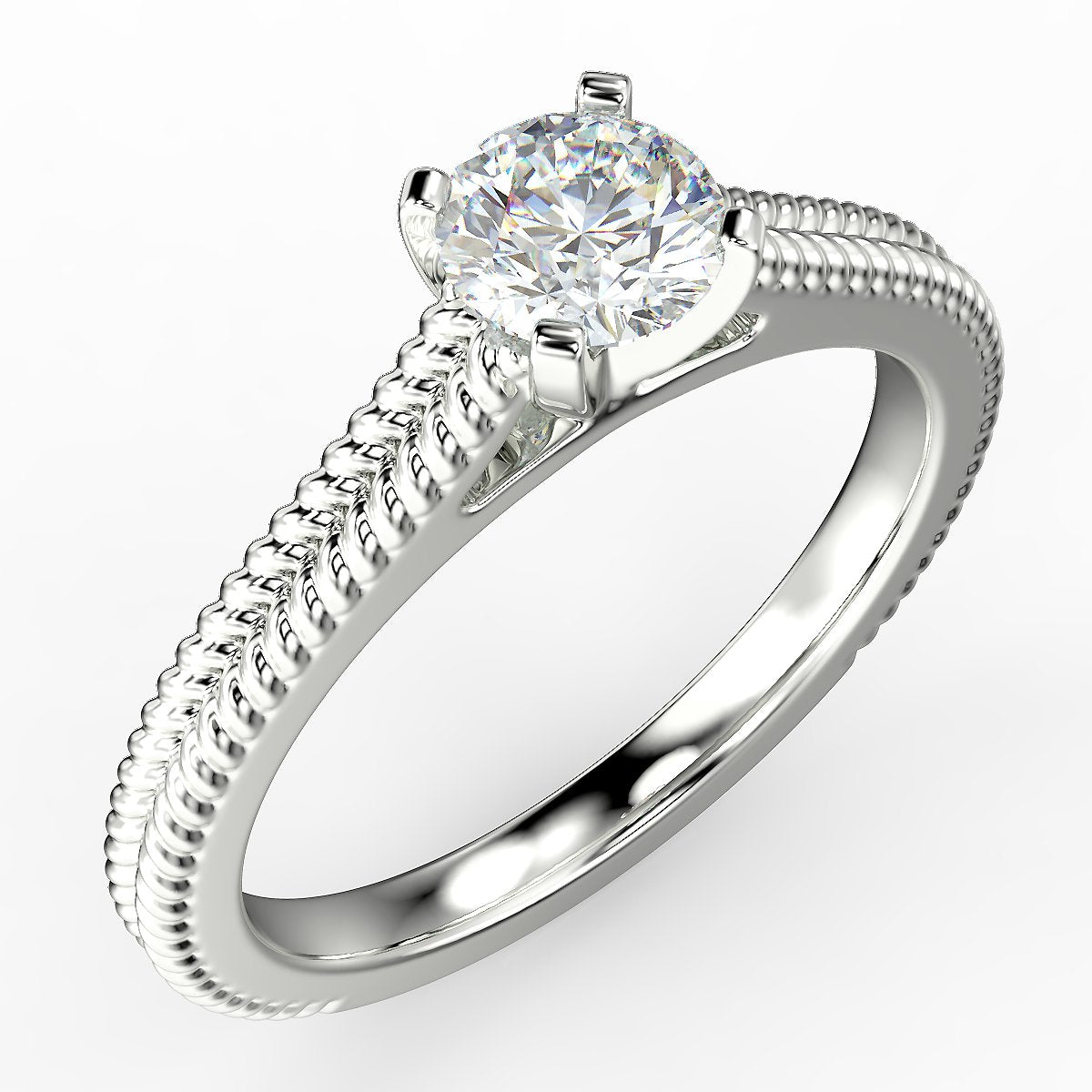 White gold engagement ring with a 0.50 ct diamond