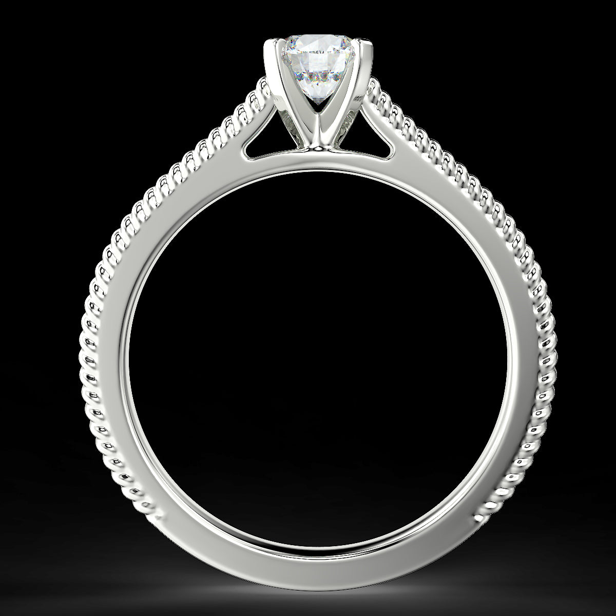 White gold engagement ring with a 0.50 ct diamond