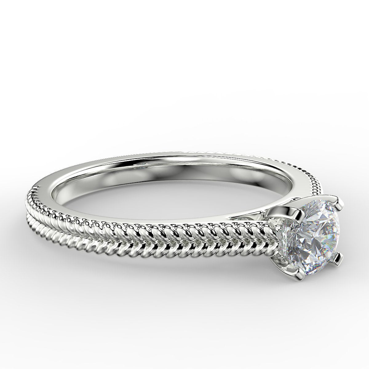 White gold engagement ring with a 0.50 ct diamond