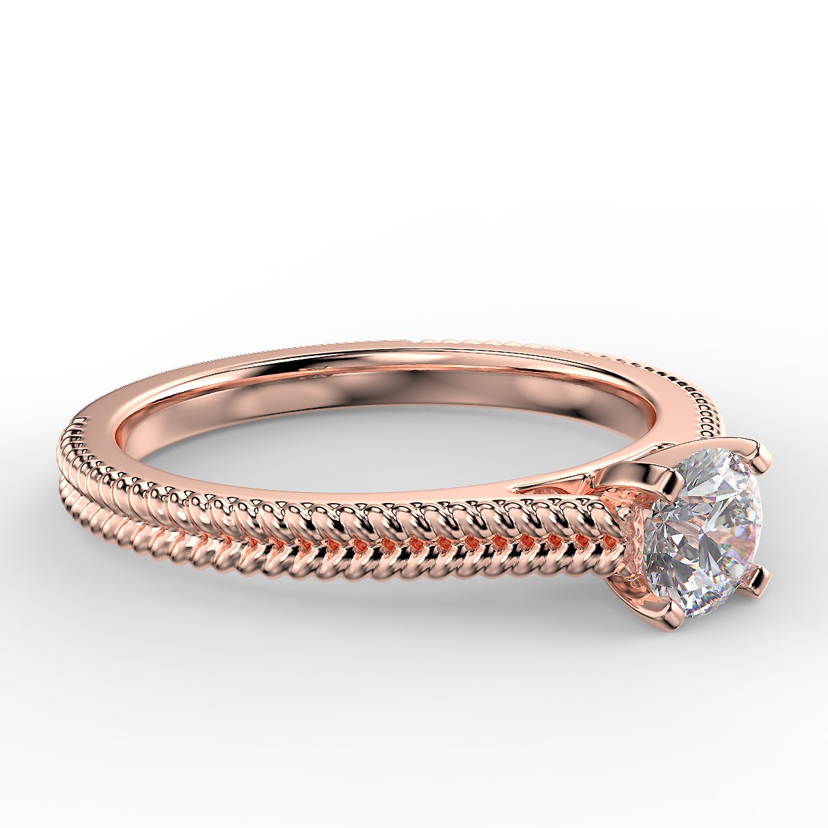 Rose gold engagement ring with a 0.50 ct diamond