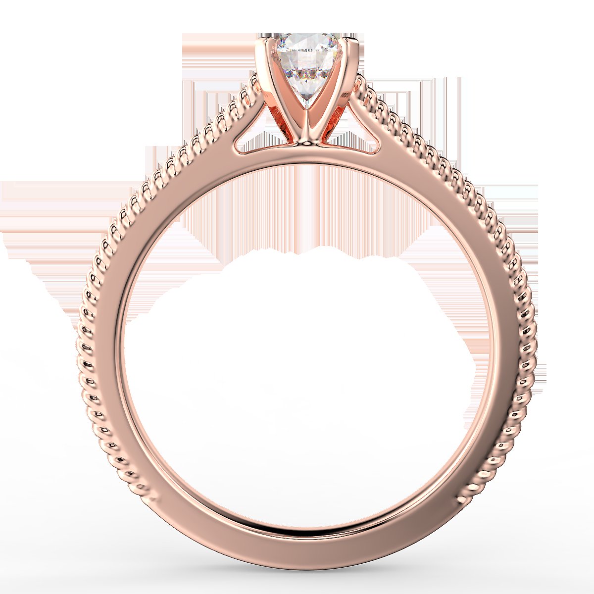 Rose gold engagement ring with a 0.50 ct diamond