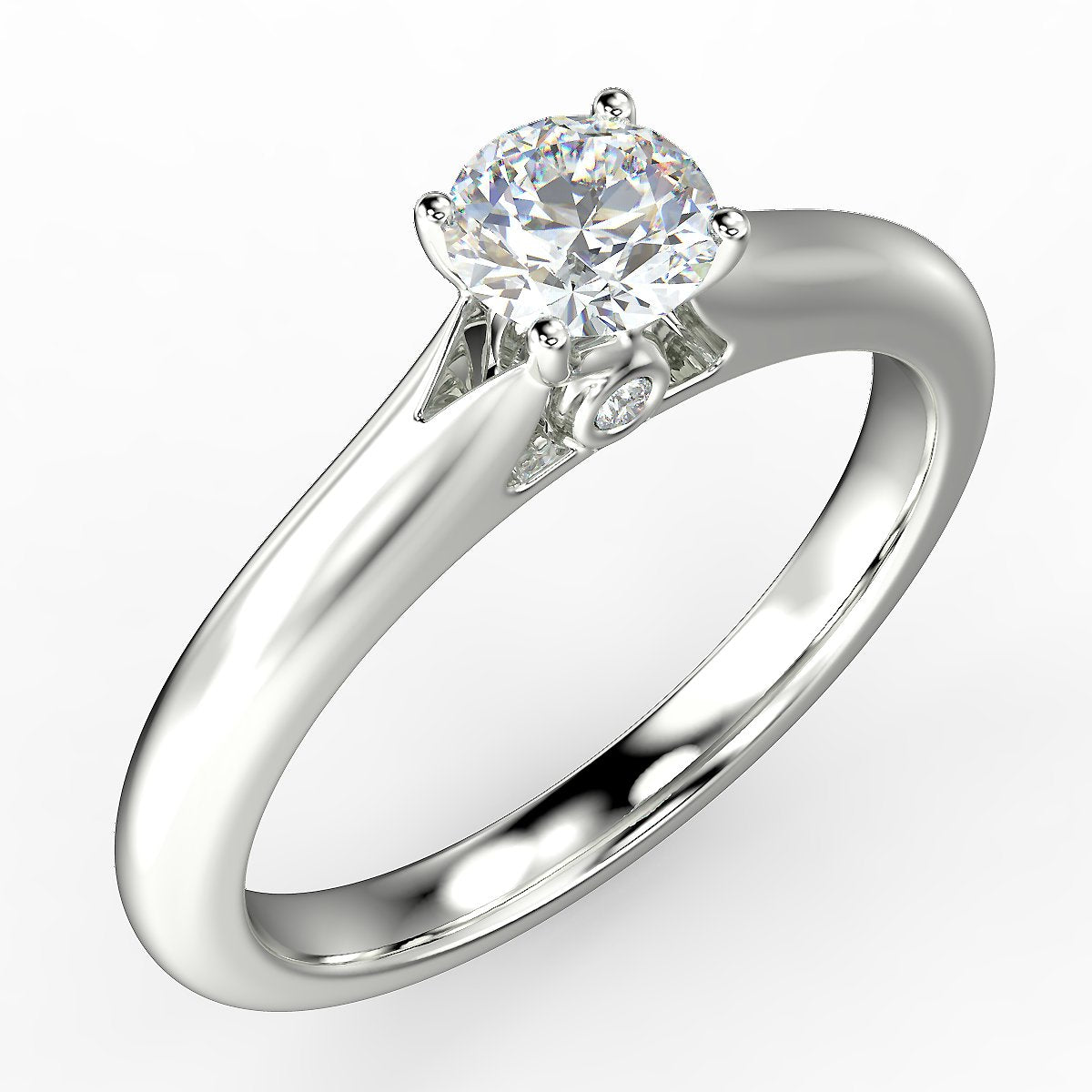 White gold engagement ring with a 0.40 ct diamond