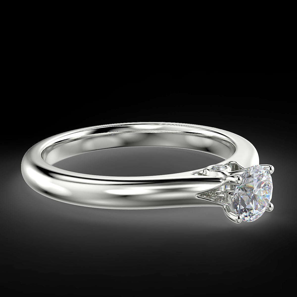 White gold engagement ring with a 0.40 ct diamond