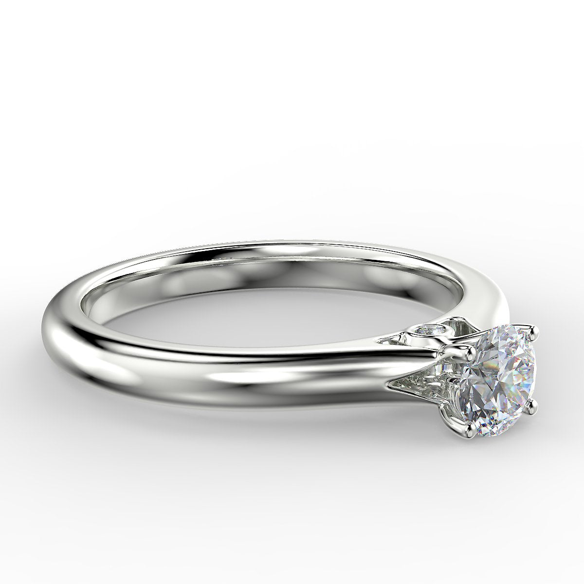 White gold engagement ring with a 0.40 ct diamond