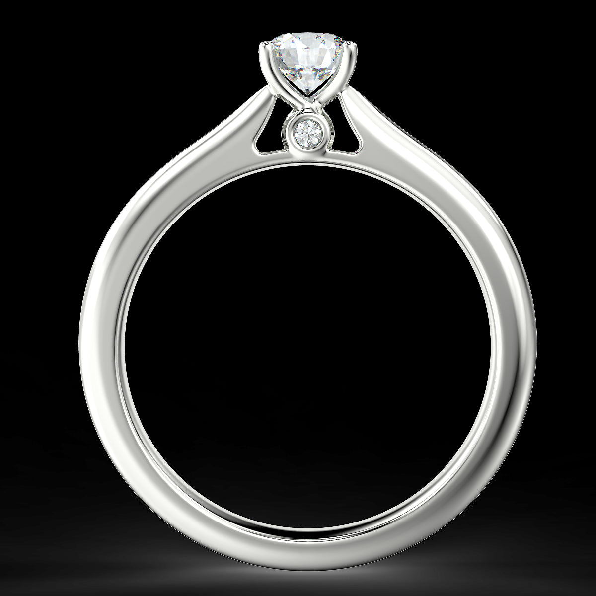 White gold engagement ring with a 0.40 ct diamond