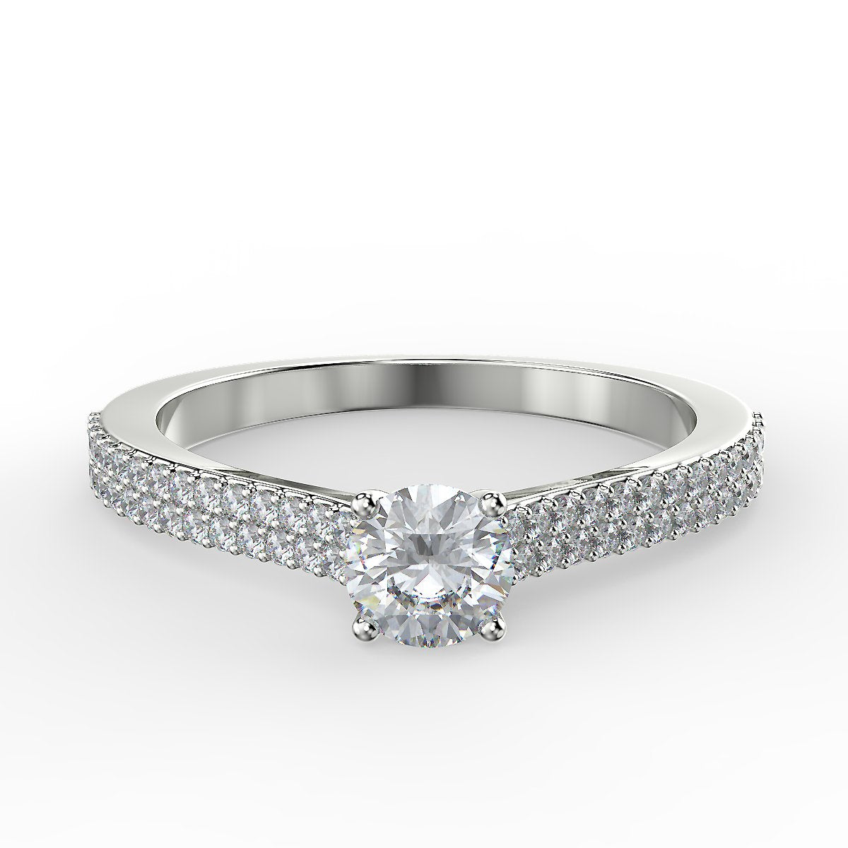 White gold engagement ring with 0.48 ct diamonds