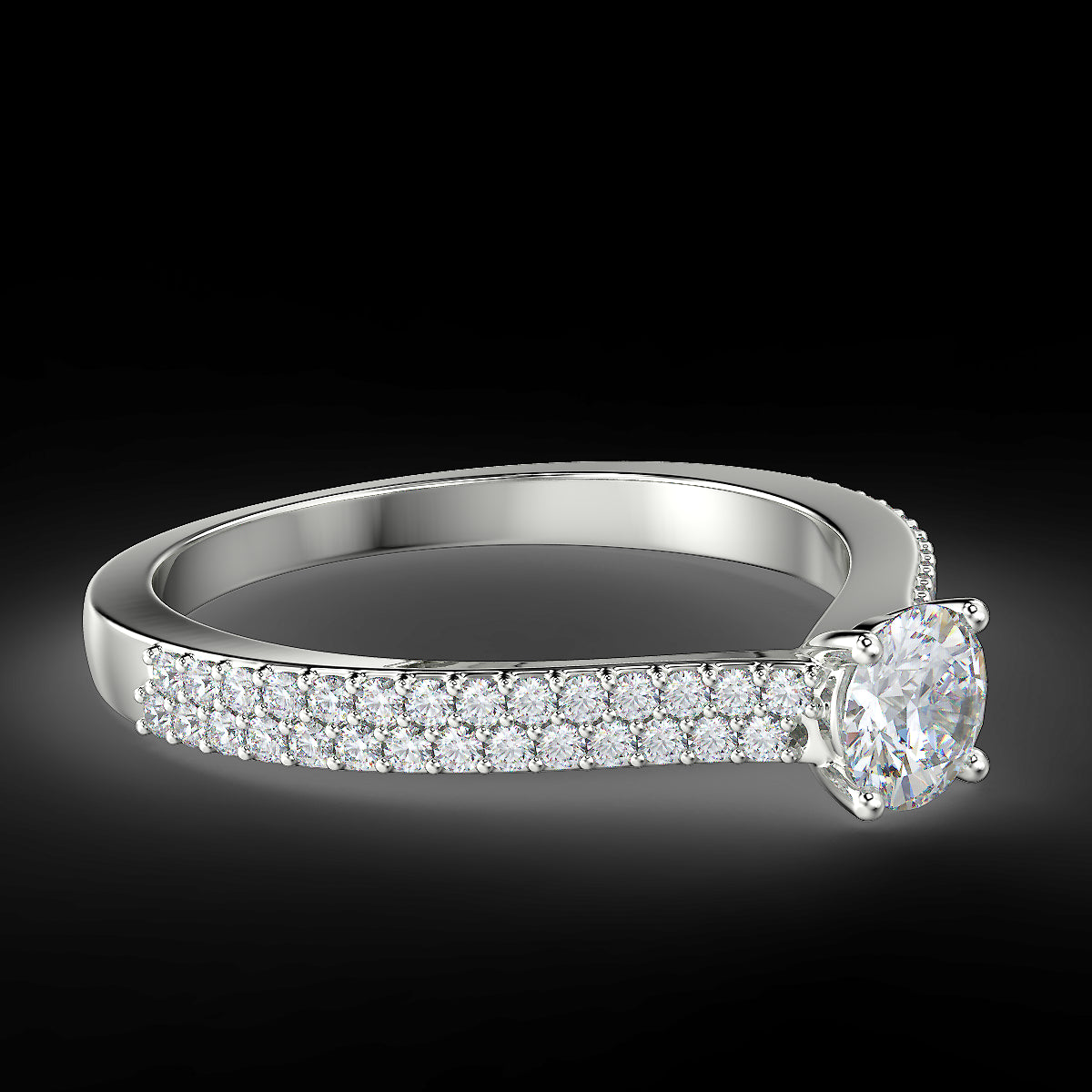 White gold engagement ring with 0.48 ct diamonds