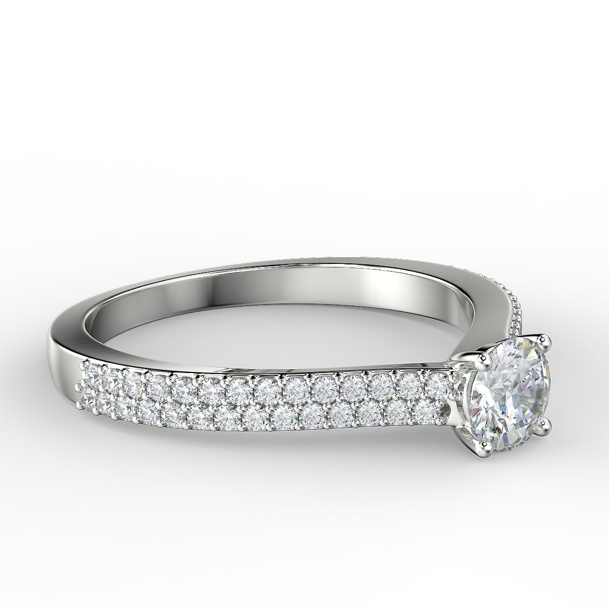 White gold engagement ring with 0.48 ct diamonds