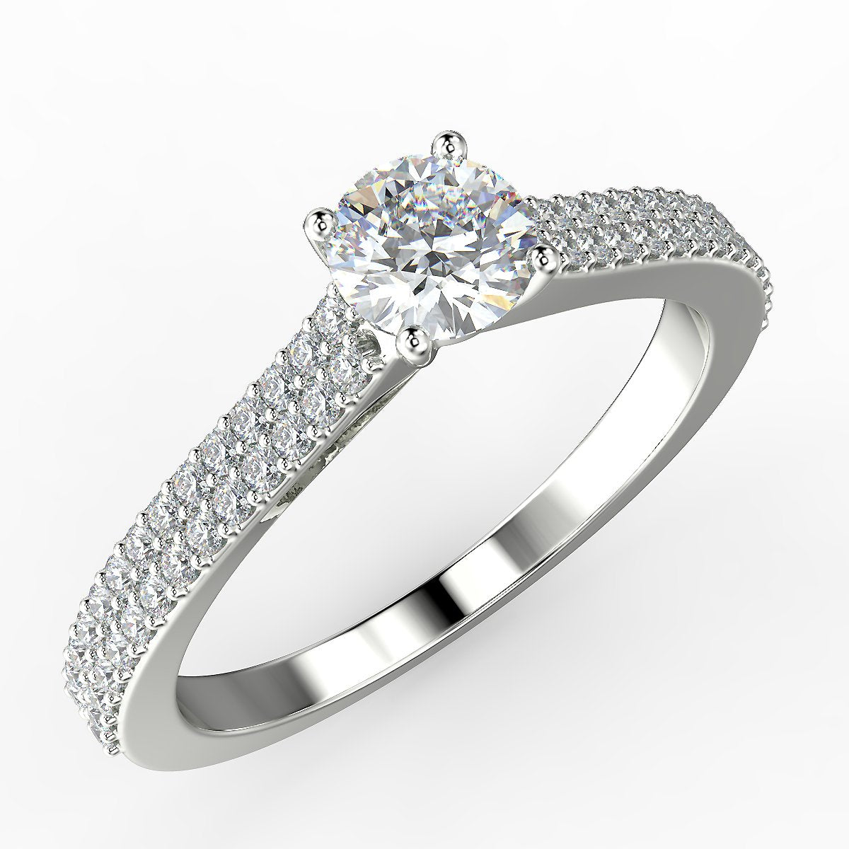 White gold engagement ring with 0.48 ct diamonds