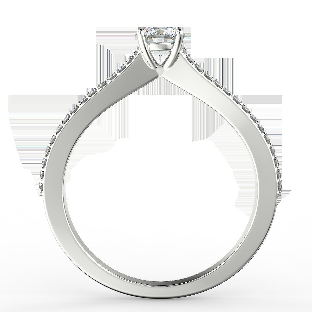 White gold engagement ring with 0.48 ct diamonds