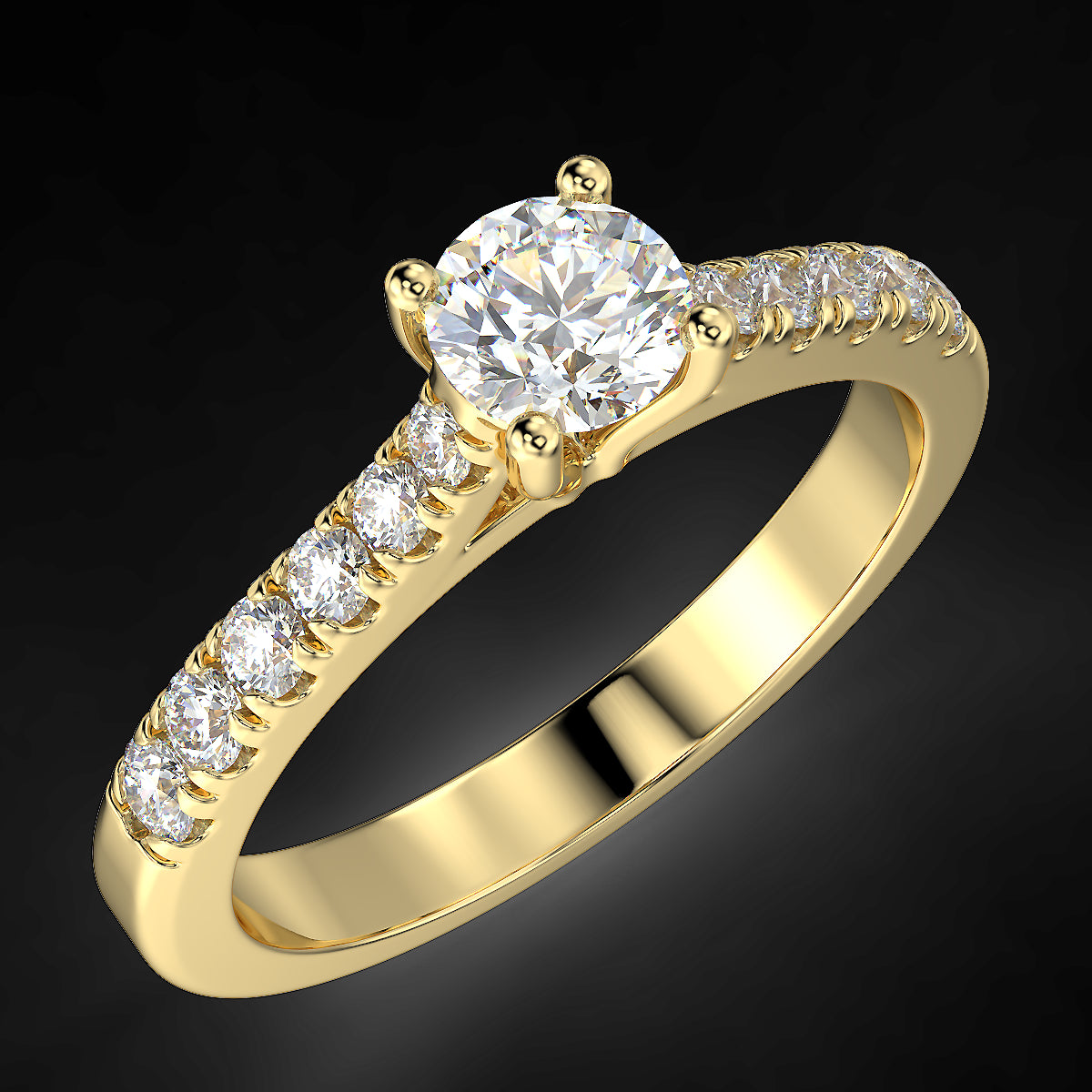 0.56 ctw diamond engagement ring