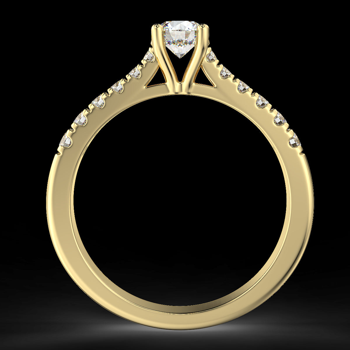 0.56 ctw diamond engagement ring