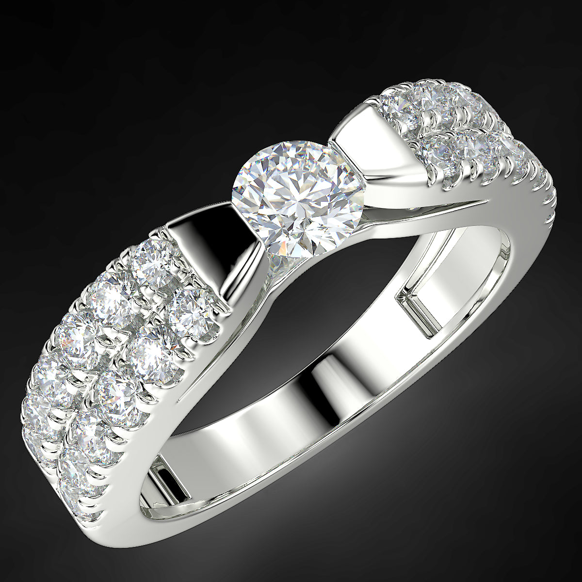 1.05 ctw diamond engagement ring