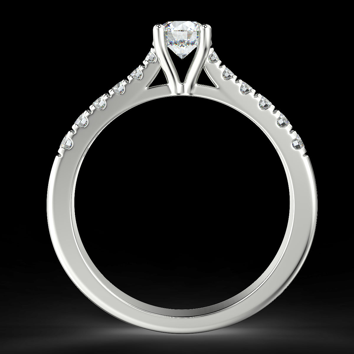 White gold engagement ring with 0.56 ctw diamonds