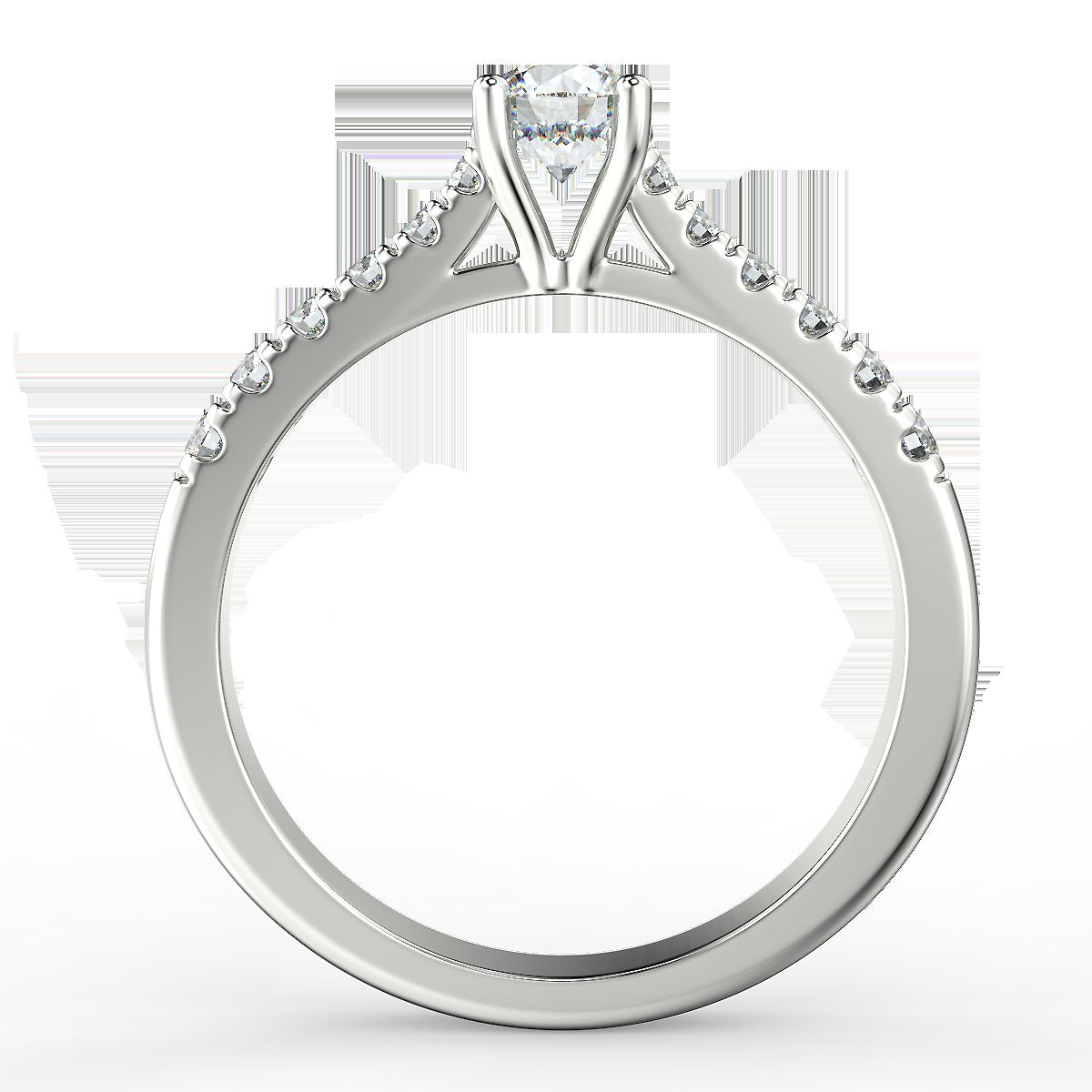 White gold engagement ring with 0.56 ctw diamonds