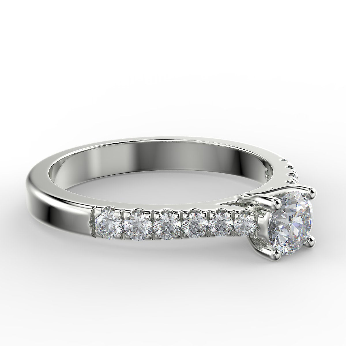 White gold engagement ring with 0.56 ctw diamonds