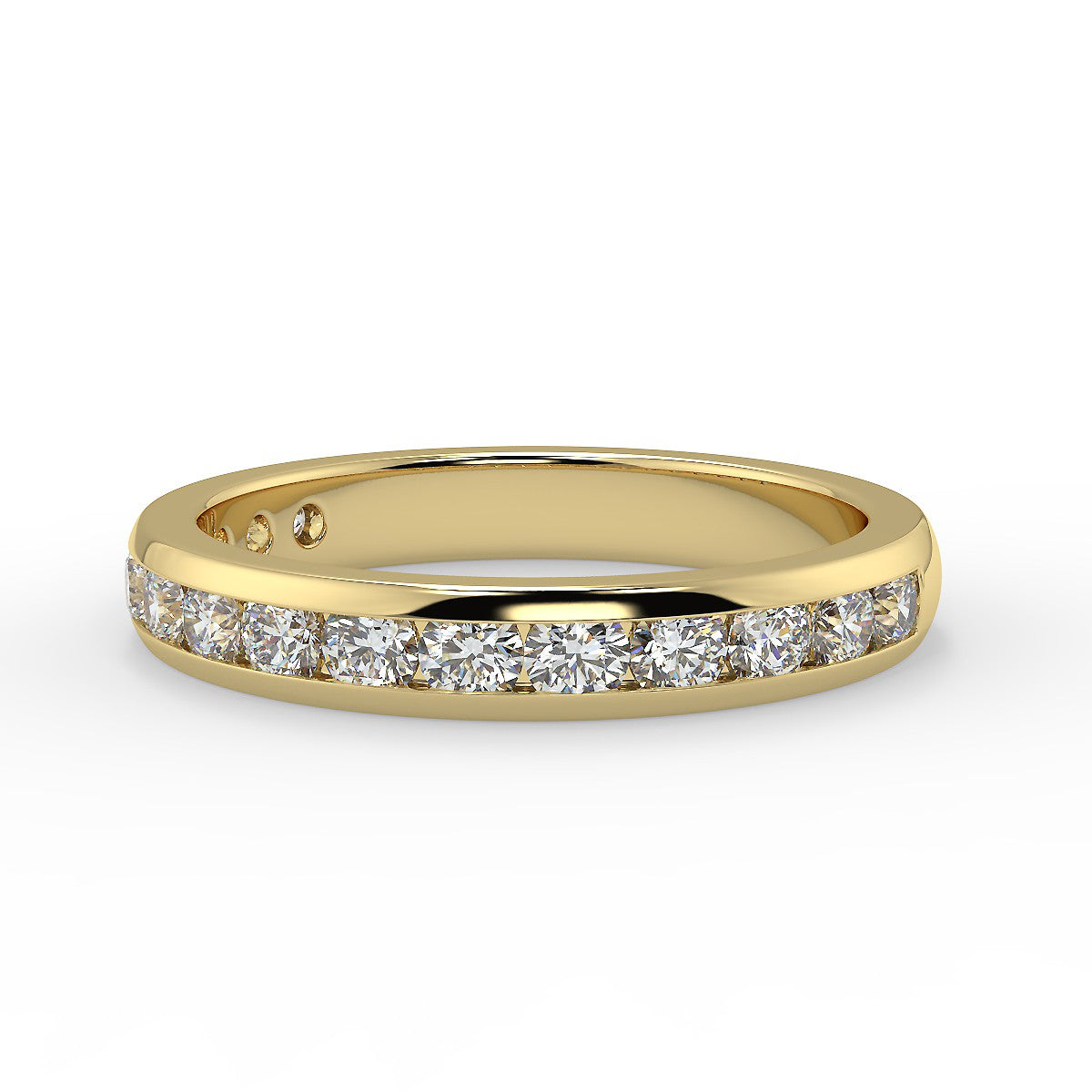 Tuscany Yellow Gold Wedding Ring with 0.75ct Diamonds