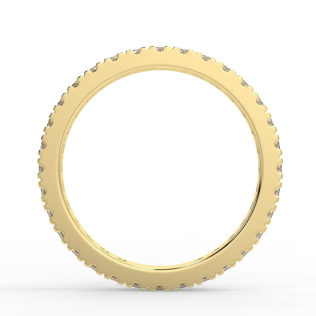 Padua Yellow Gold Wedding Ring with 0.70 ct Diamonds