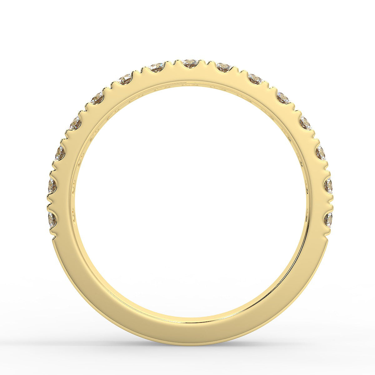 Cinque Terre Yellow Gold Wedding Ring with Diamonds 0.66 ctw
