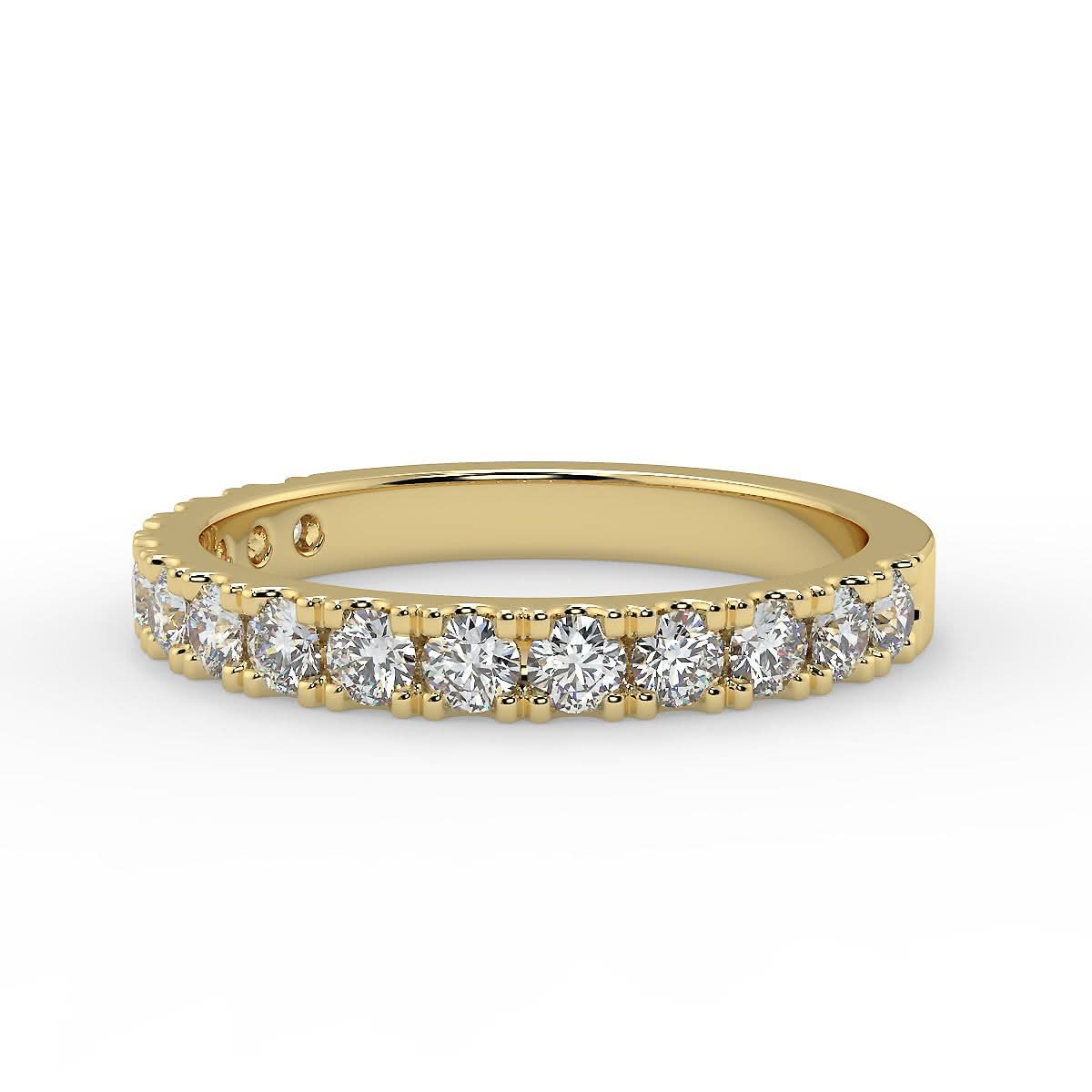 Cinque Terre Yellow Gold Wedding Ring with Diamonds 0.66 ctw