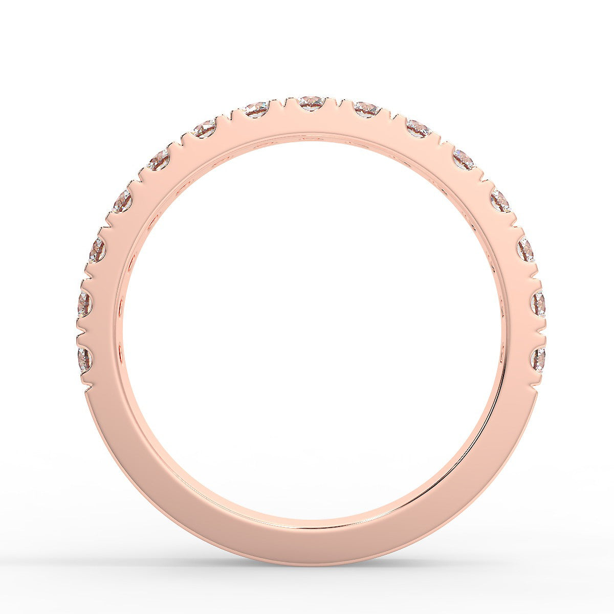 Milano Rose Gold Wedding Ring with 0.66 ctw Diamonds