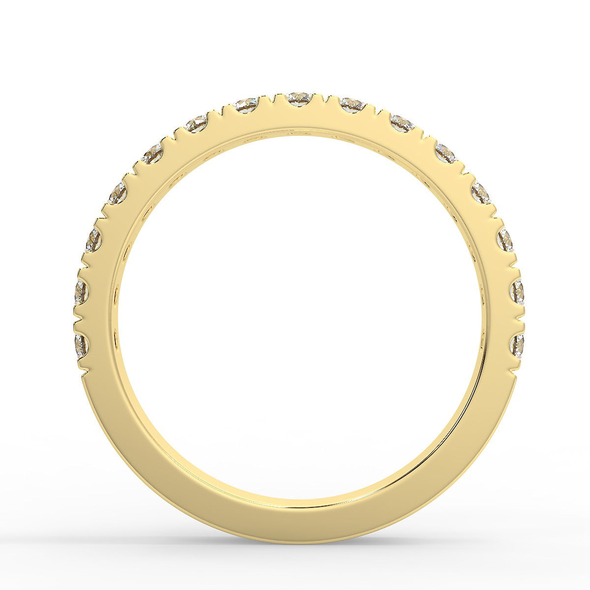 Milano yellow gold wedding ring with 0.66 ct diamonds