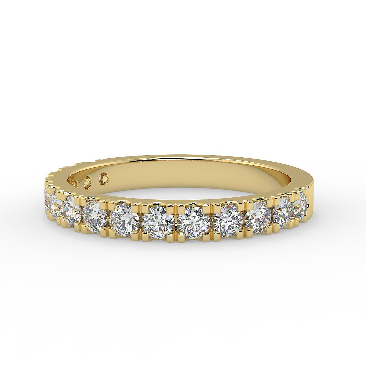 Milano yellow gold wedding ring with 0.66 ct diamonds