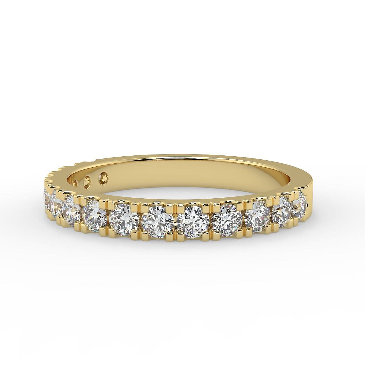 Milano yellow gold wedding ring with 0.66 ct diamonds