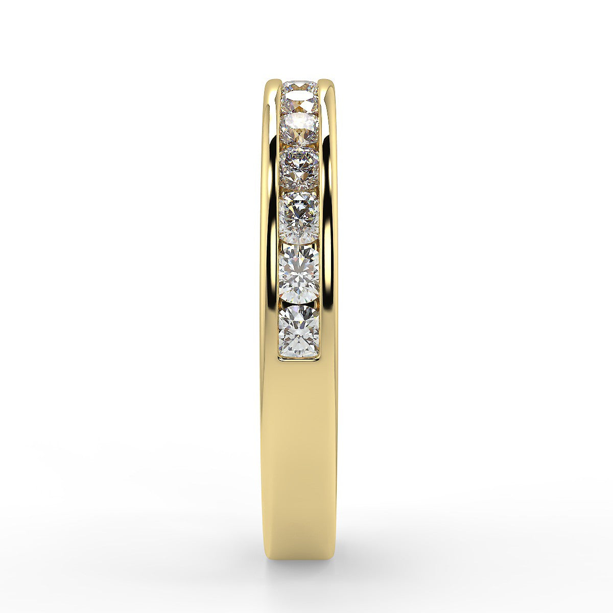 Florence Yellow Gold Wedding Ring with Diamonds 0.70 ctw