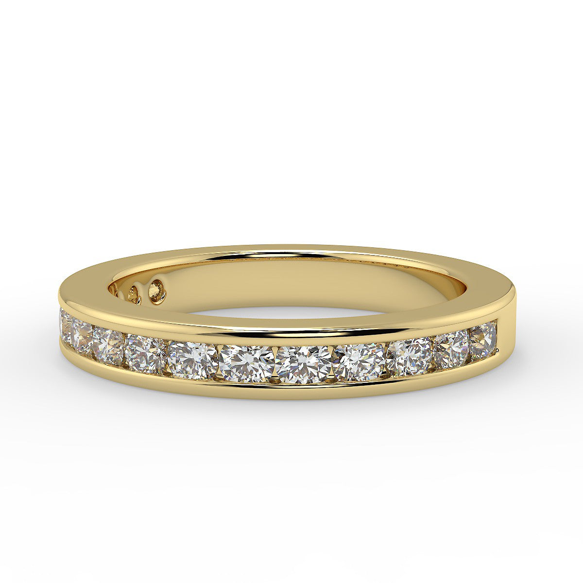 Florence Yellow Gold Wedding Ring with Diamonds 0.70 ctw