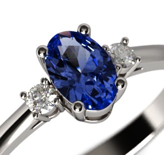 Sapphire Dream - a combination of sapphire and diamonds weighing 0.08 ct