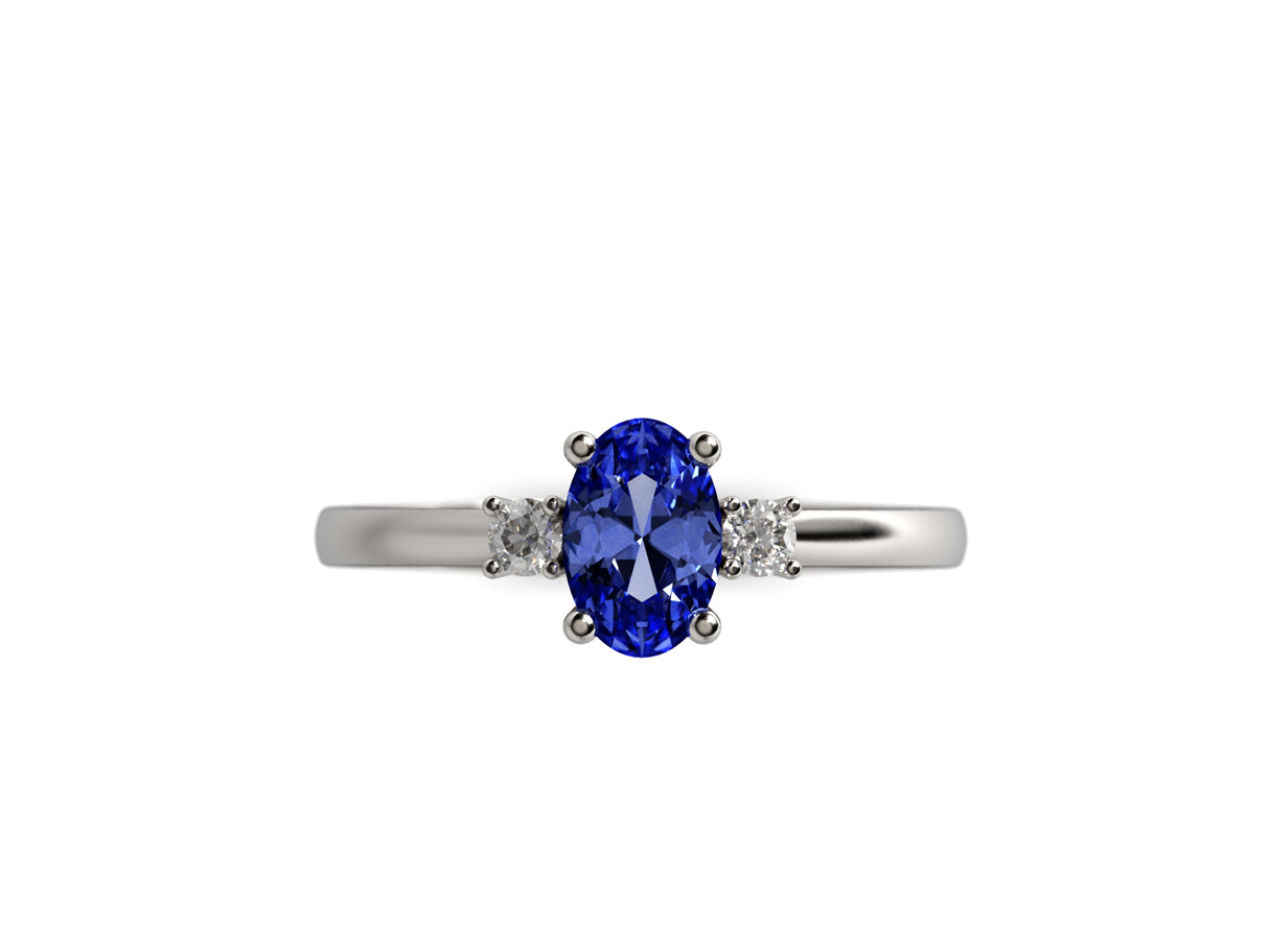 Sapphire Dream - a combination of sapphire and diamonds weighing 0.08 ct