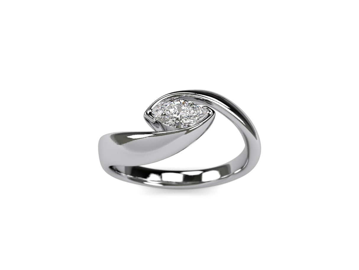 Crystal Eye – a perfect setting for a marquise-cut diamond