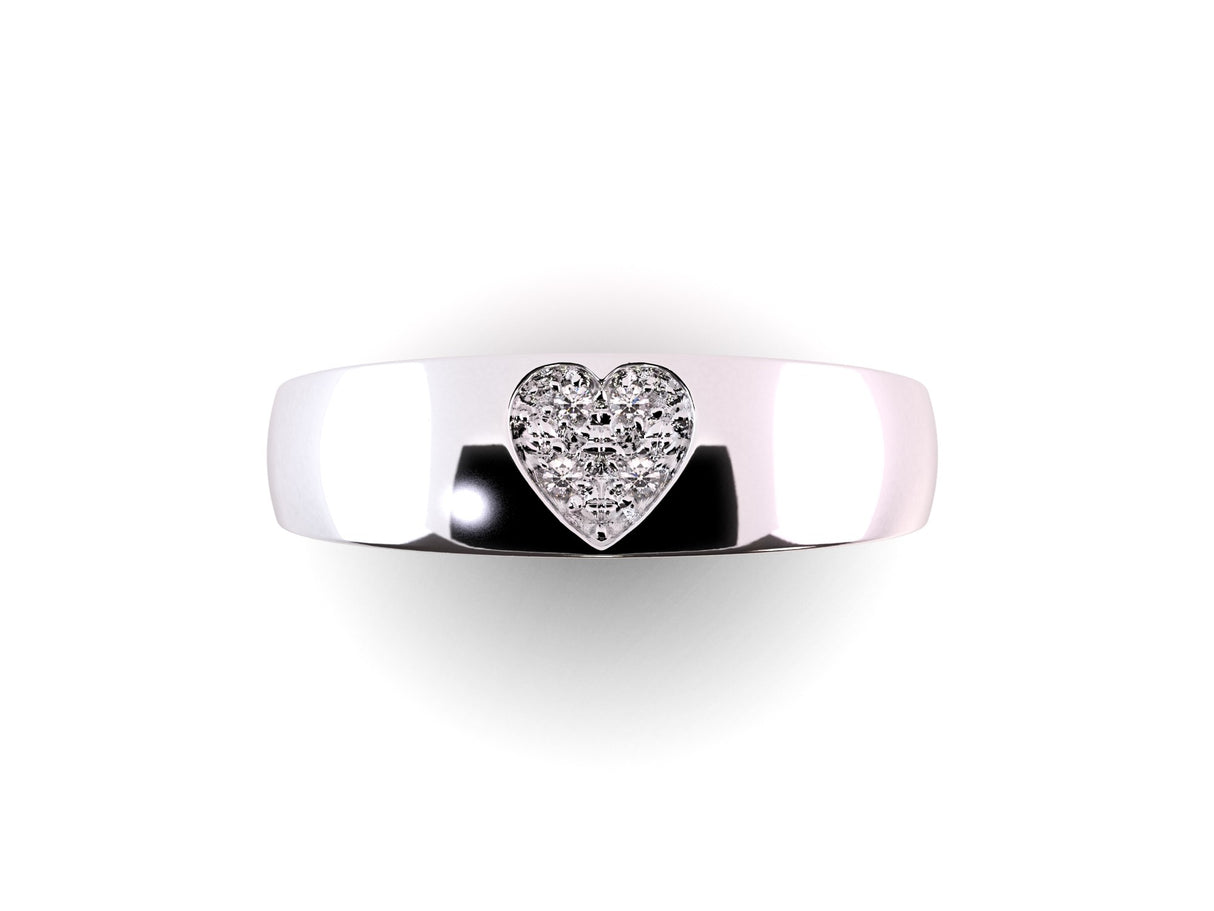 Amorio – a clear declaration. Gold ring with 0.03 ct diamonds