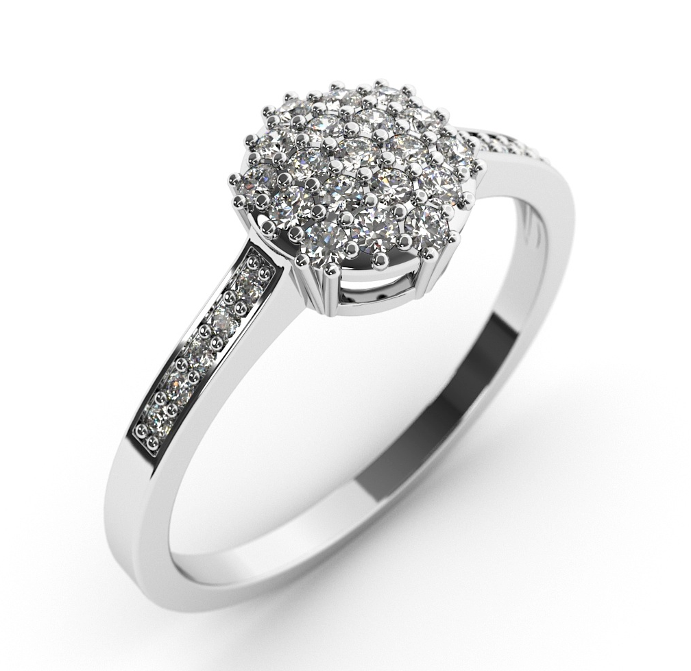 Royal Rosette - a ring with 0.21 ctw diamonds