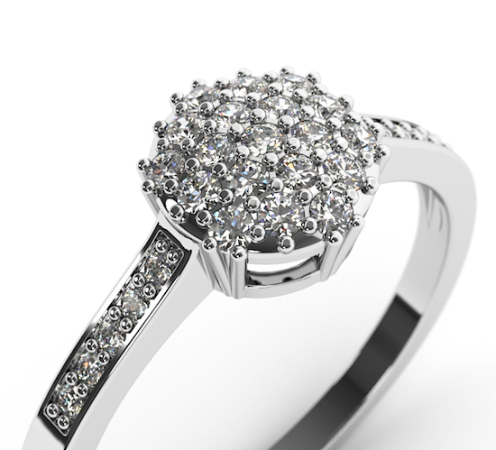 Royal Rosette - a ring with 0.21 ctw diamonds