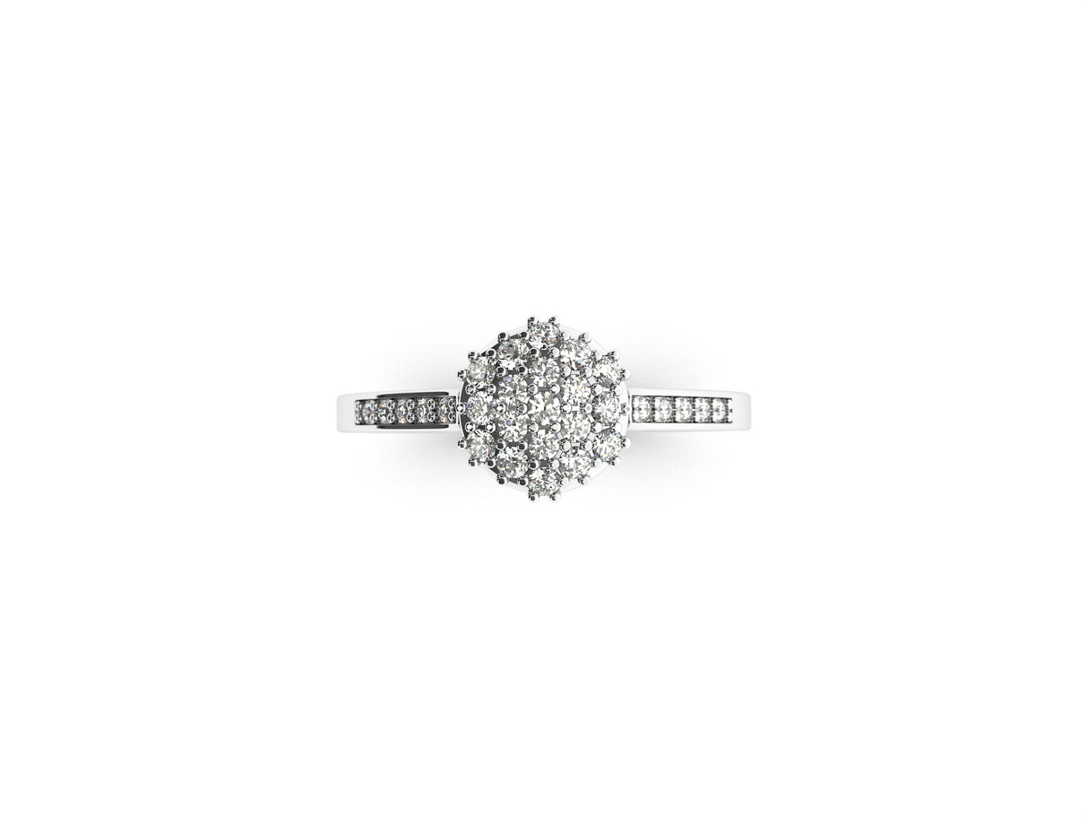 Royal Rosette - a ring with 0.21 ctw diamonds