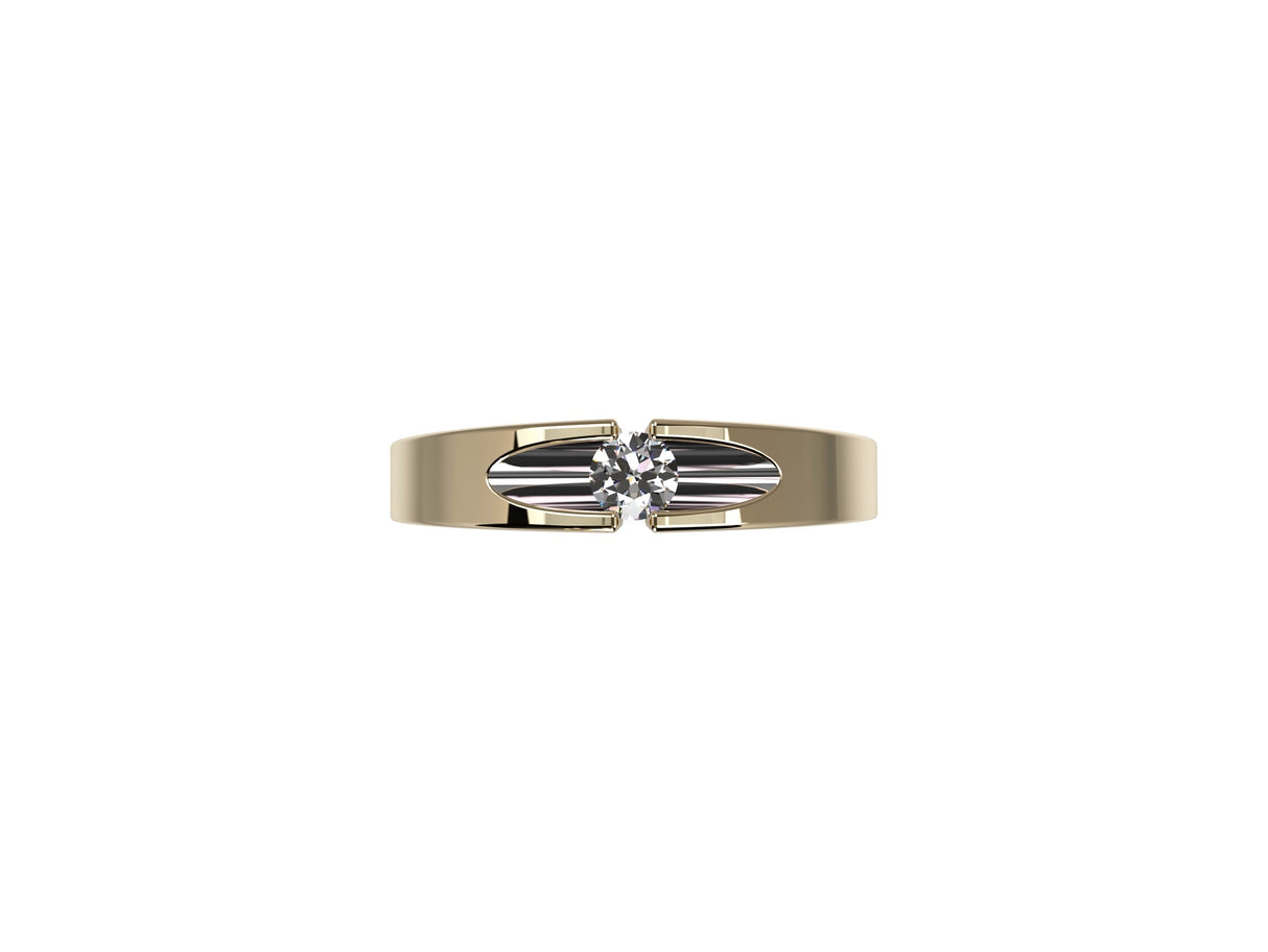 The Subtle Charm of Yellow Gold and a 0.10 ct Diamond