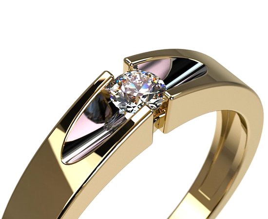The Subtle Charm of Yellow Gold and a 0.10 ct Diamond