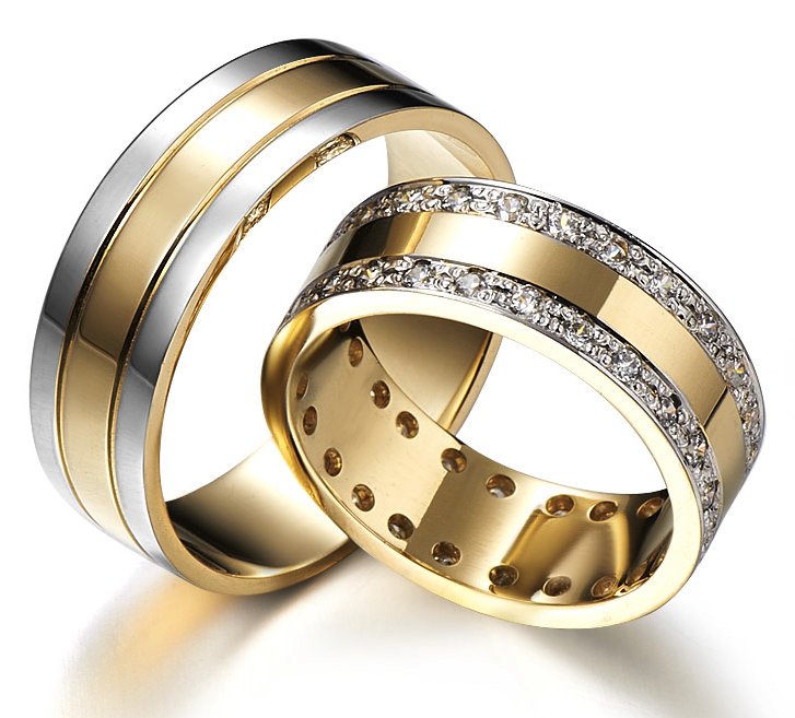 Gold wedding rings full of elegance and shine