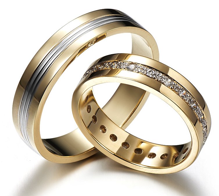 Wedding rings - a wonderful combination of gold and diamonds