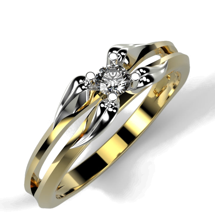 SYMMETRY - A sensational gold ring with a diamond from 0.10 ct