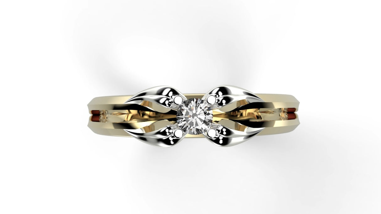 SYMMETRY - A sensational gold ring with a diamond from 0.10 ct