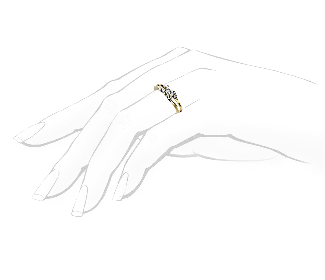 SYMMETRY - A sensational gold ring with a diamond from 0.10 ct