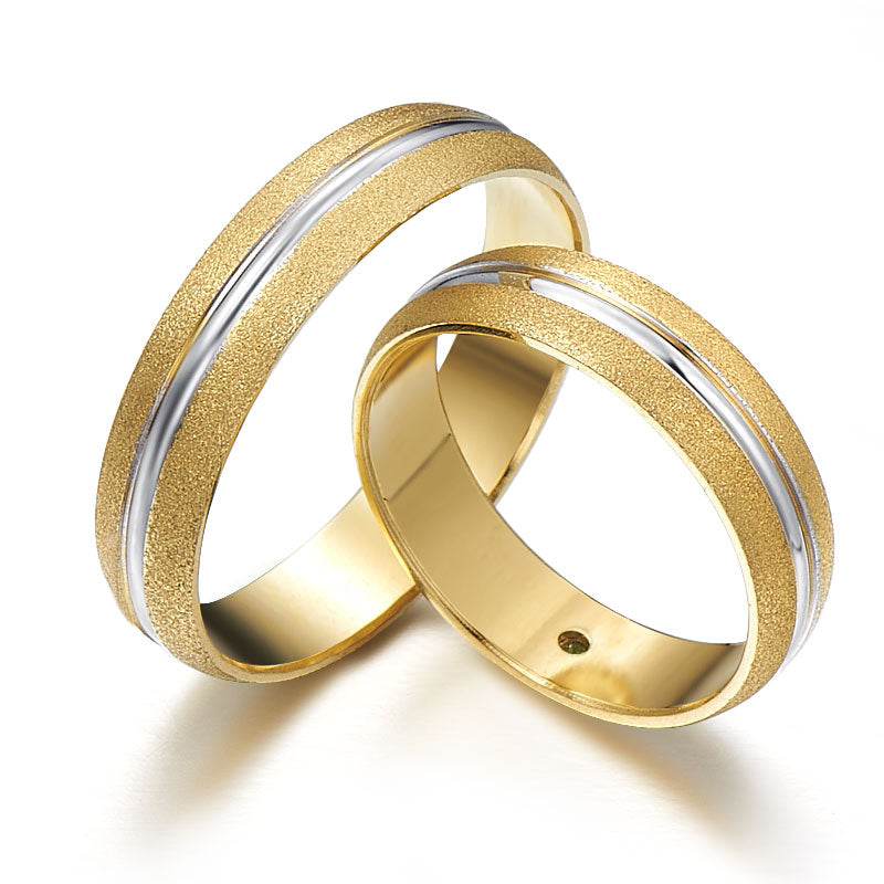Beautiful two-tone gold wedding rings