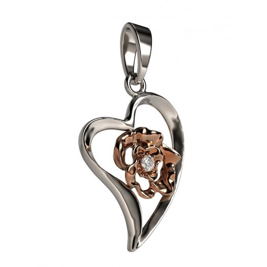 The most beautiful gold pendant with a diamond - A symbol of your feelings