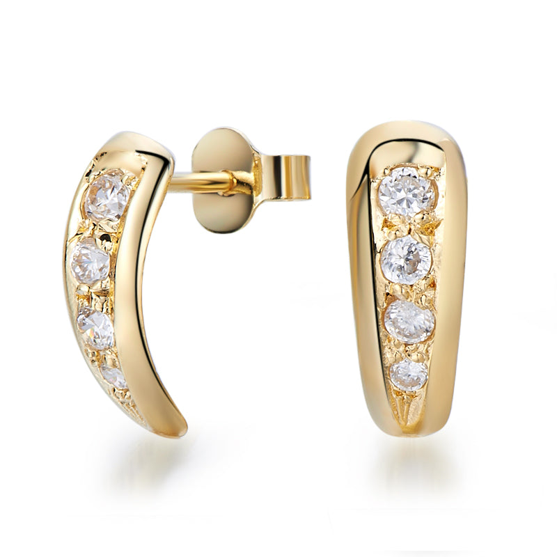 Gold earrings with diamonds 0.40 ctw