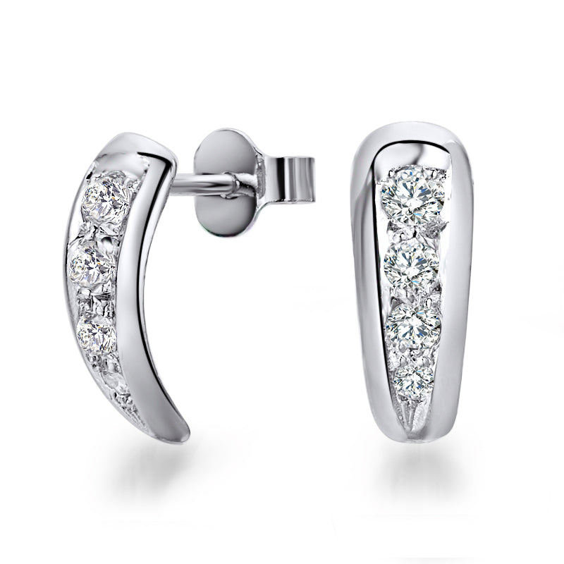 Gold earrings with diamonds 0.40 ctw