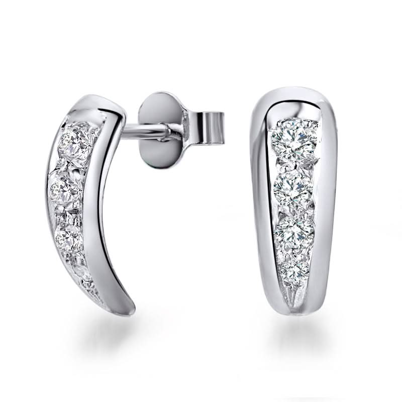 Gold earrings with diamonds 0.40 ctw